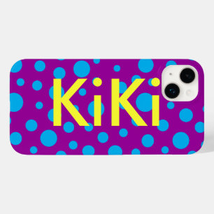 Aqua Polka Dots Case-Mate iPhone 14 Plus Case