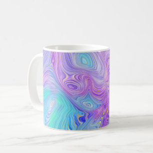 Aqua Purple Abstract Coffee Mug