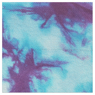 Aqua & Purple Kaleidoscope Tie-Dye Fabric