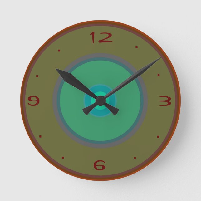 Aqua, Red, Moss Green >Plain WallClocks (Front)
