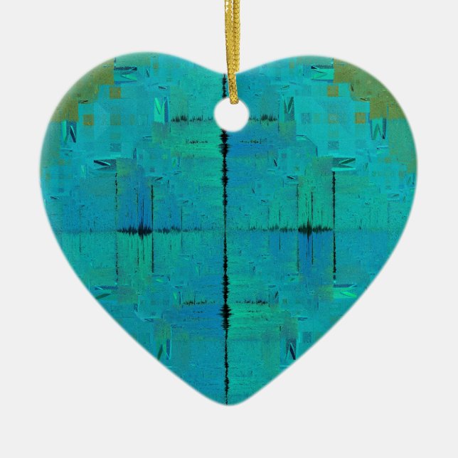 Aqua Resonance  Ceramic Ornament (Front)