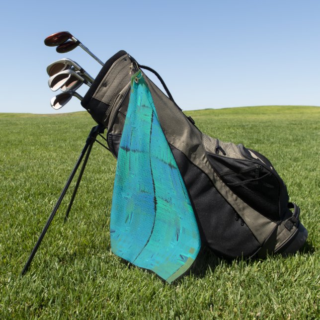 Aqua Resonance  Golf Towel (Green)