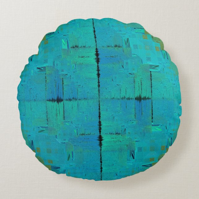 Aqua Resonance  Round Cushion (Front)
