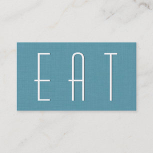 Aqua RESTAURANT FIELD Simple Style V63 Business Card