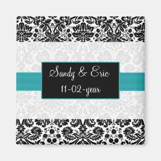 aqua  Save the date magnet