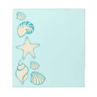 Aqua Seashell Notepad