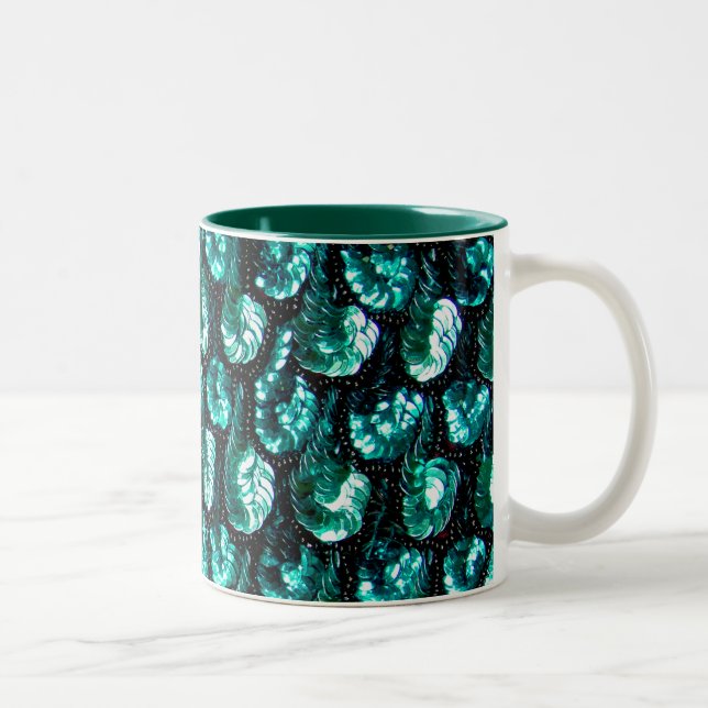 Aqua Sequin Mug (Right)