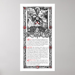 "Aqua" Side Altar Card Poster