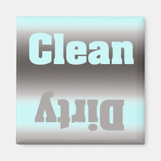 Aqua Silver Dirty Clean Magnet