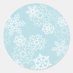Aqua Snowflakes Envelope Seal