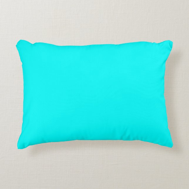 Aqua (solid colour) decorative cushion (Front)