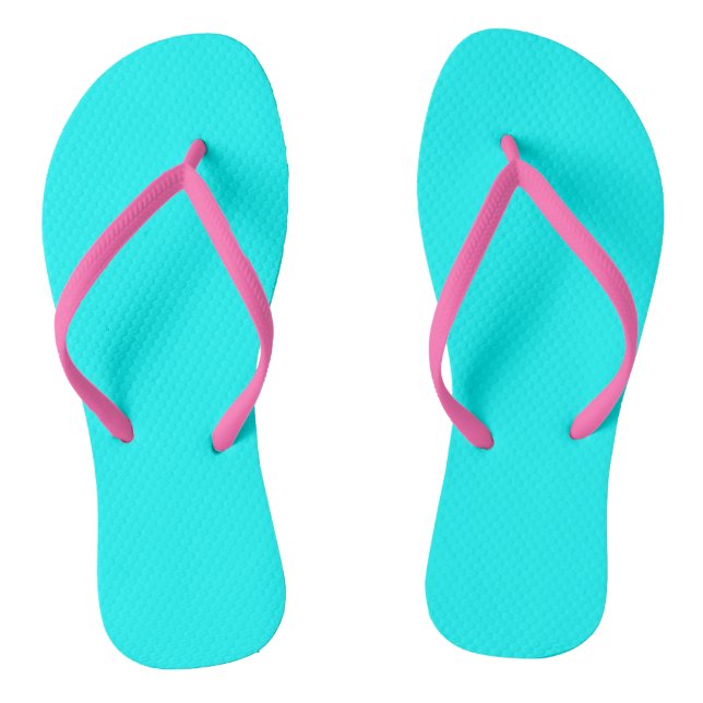 Aqua (solid colour) thongs (Footbed)