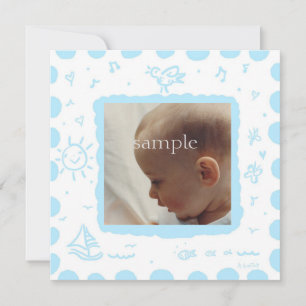 Aqua Songbird Birth Announcement