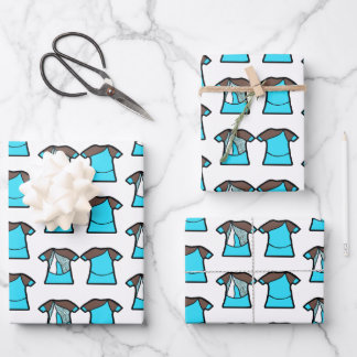 Aqua Spark Dancer Wrapping Paper Sheet