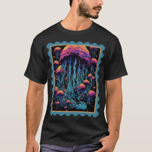 Aqua Spectacle: Giant Colourful Jellyfish T-Shirt