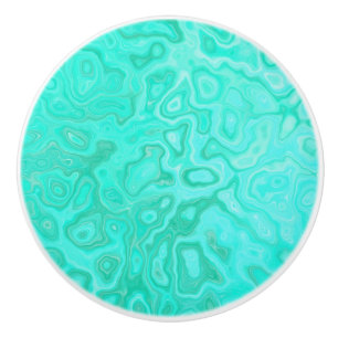 Aqua Splash Marbled Design Ceramic Knob