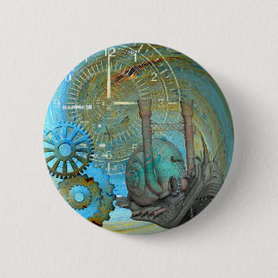 Aqua Steam Snail Traveller 6 Cm Round Badge