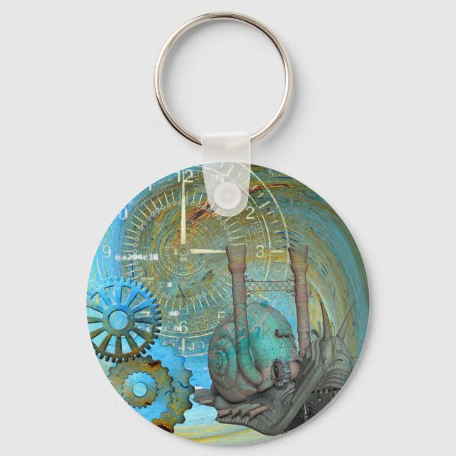 Aqua Steam Snail Traveller Key Ring (Front)