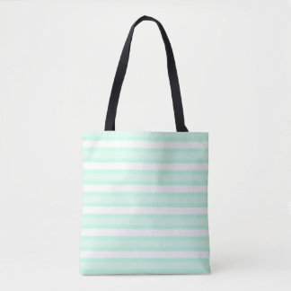 Aqua Stripe all over tote Bag