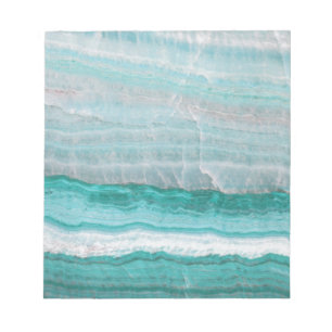Aqua Striped Quartz Crystal Notepad