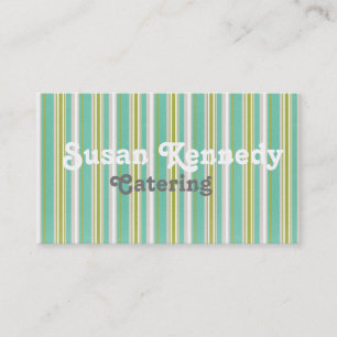Aqua Stripes Business Card