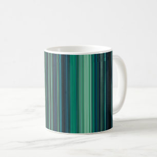 Aqua Stripes Coffee Mug
