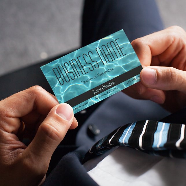 Aqua Swimming Pool Business Card (Creator Uploaded)