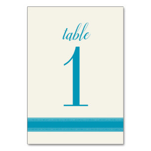 Aqua Table Number, Caroline Wedding Table Sign Table Number