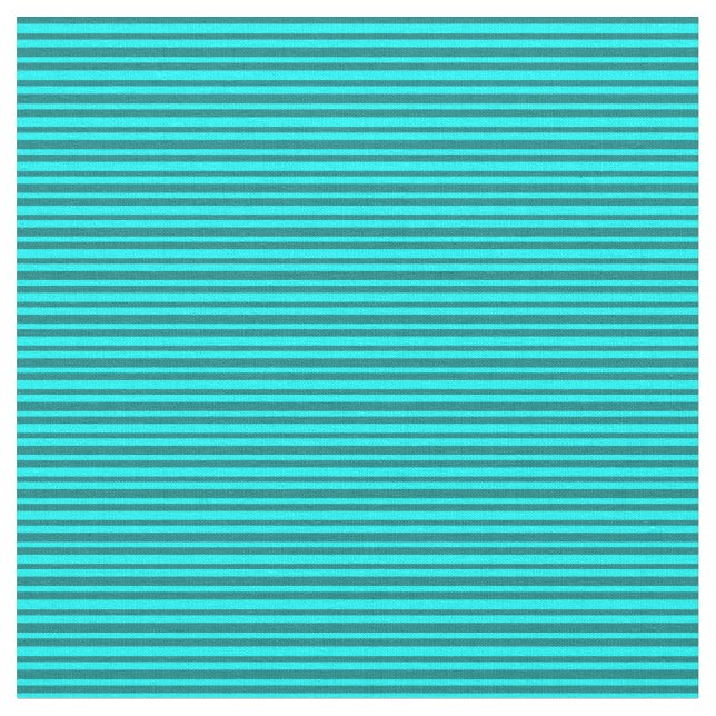 Aqua & Teal Coloured Striped/Lined Pattern Fabric (Close Up)