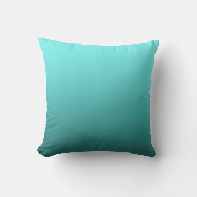 Aqua Teal Dipped Modern Trendy Decor Cushion (Front)