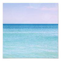 Aqua Teal Lavender Ocean Waves Tropical Beach