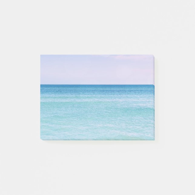 Aqua Teal Lavender Ocean Waves Tropical Beach Post-it Notes (Front)