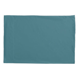 Aqua - Teal - Turquoise - Blue-Green Solid Colour Pillowcase