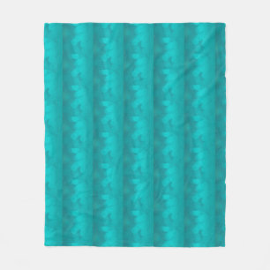 Aqua Teal Turquoise Pattern Modern Fleece Blanket