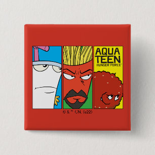 Aqua Teen Hunger Force Character Panel Graphic 15 Cm Square Badge