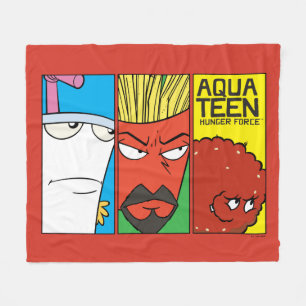 Aqua Teen Hunger Force Character Panel Graphic Fleece Blanket