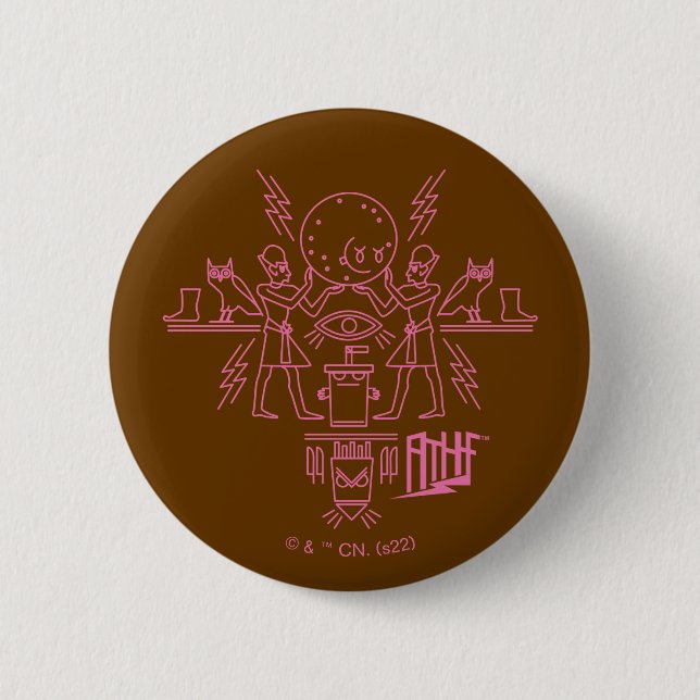 Aqua Teen Hunger Force Hieroglyphics 6 Cm Round Badge (Front)
