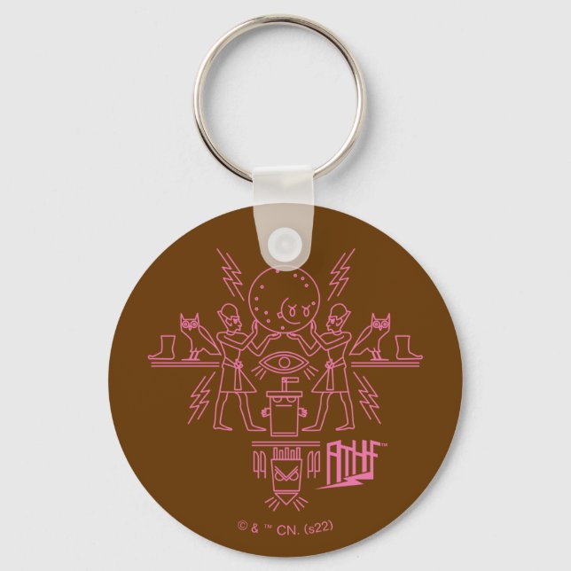 Aqua Teen Hunger Force Hieroglyphics Key Ring (Front)