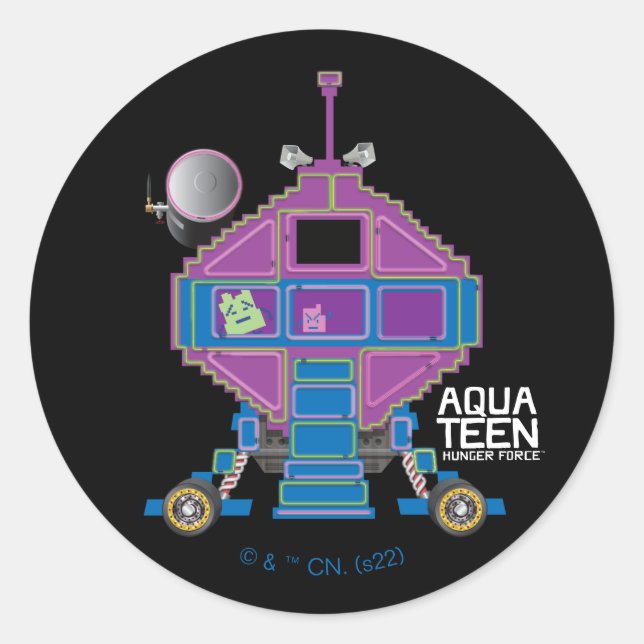 Aqua Teen Hunger Force Mooninites Car Classic Round Sticker (Front)