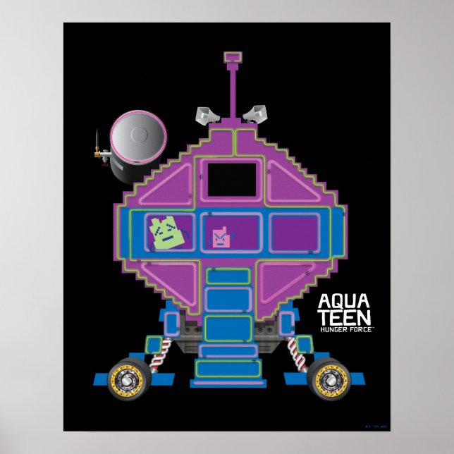 Aqua Teen Hunger Force Mooninites Car Poster (Front)