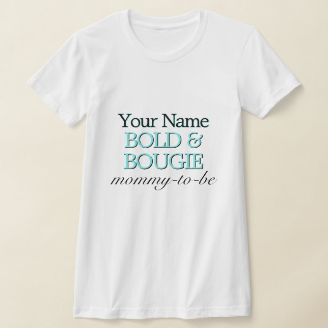 Aqua Tiffany Theme Mummy Mother to Be Baby Shower T-Shirt (Laydown)