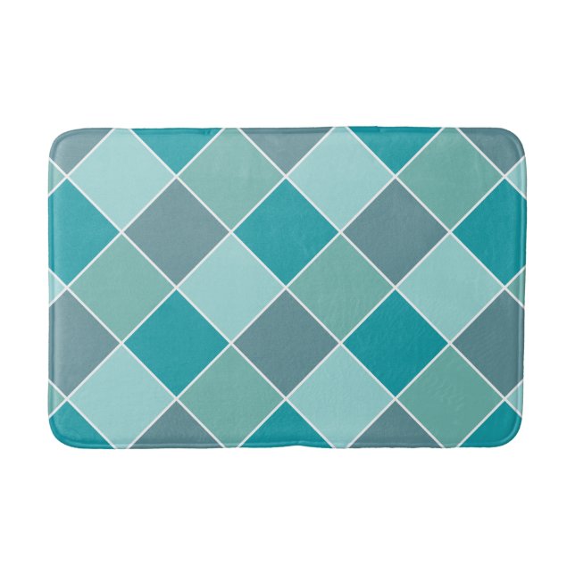Aqua Tile Pattern bath mats (Front)