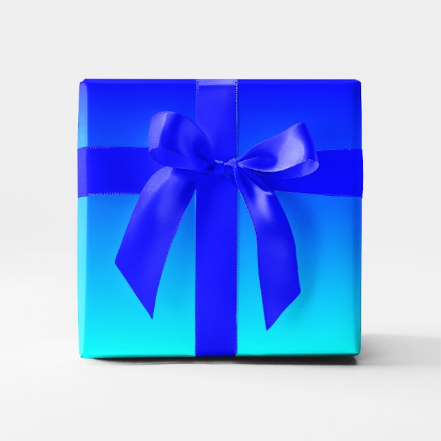 Aqua to Blue Gradient Wrapping Paper (Aqua to Blue Gradient Wrapping Paper)