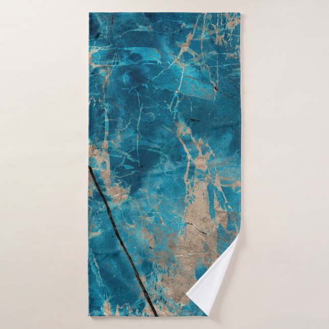 Aqua tone onyx marble bath towel (Bath Towel)