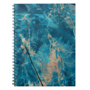 Aqua tone onyx marble notebook