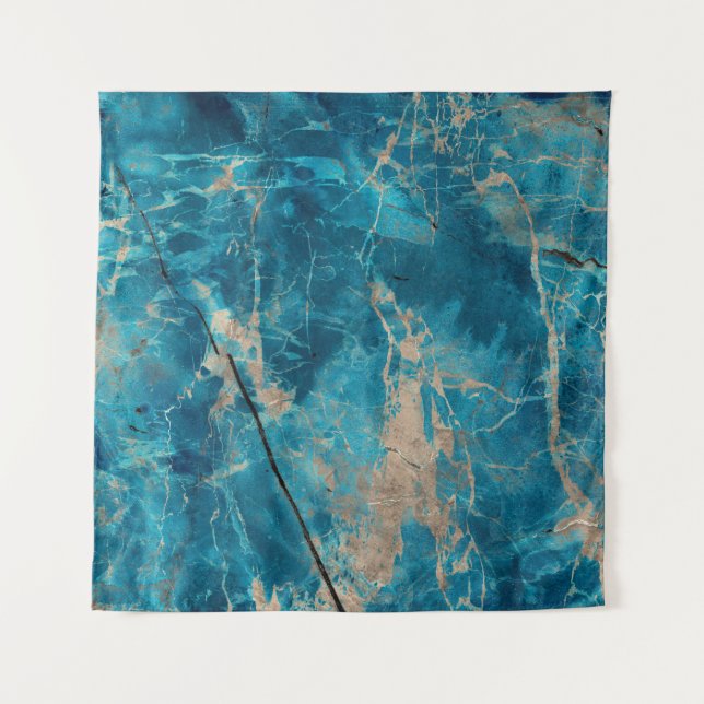 Aqua tone onyx marble tapestry (Front)