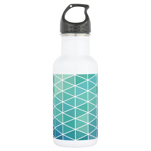 Aqua Triangle Geometric Design 532 Ml Water Bottle (Front)