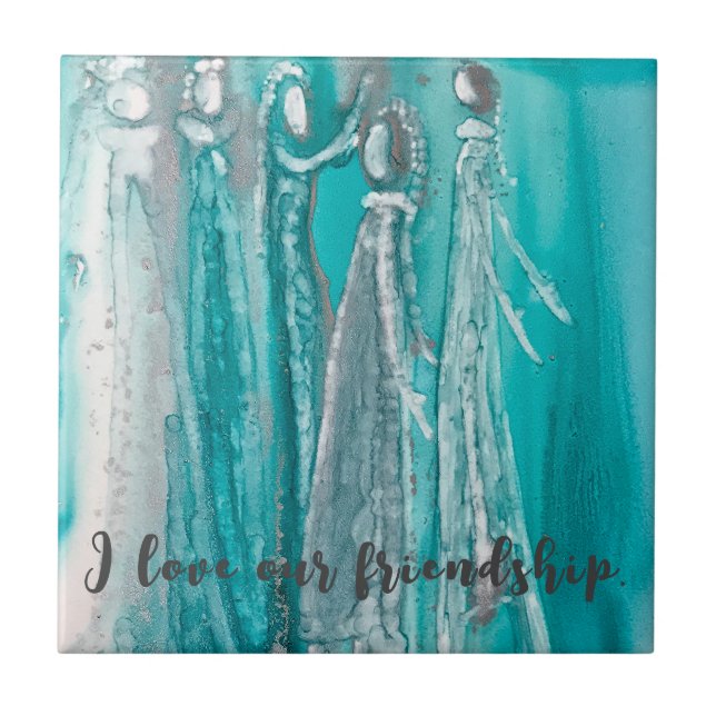 Aqua Turquoise  Ceramic Tile (Front)