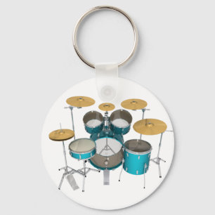 Aqua / Turquoise Drum Kit: Key Ring