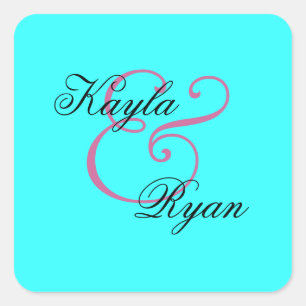 Aqua Turquoise Envelope Seal Wedding